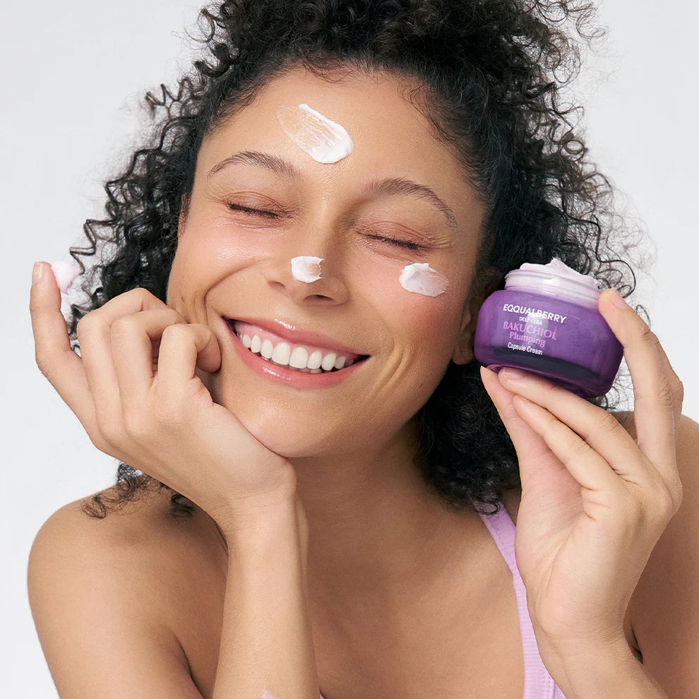 EQQUALBERRY Crème Capsules au Bakuchiol – Fermeté & Pores