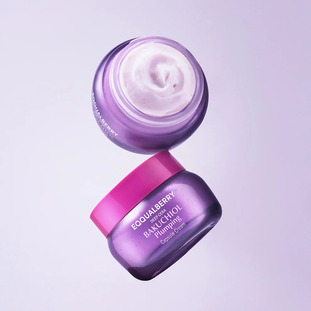 EQQUALBERRY Crème Capsules au Bakuchiol – Fermeté & Pores