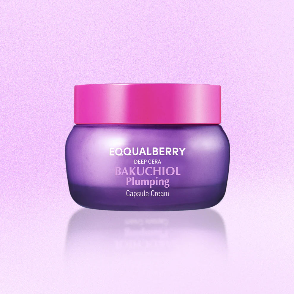 EQQUALBERRY Crème Capsules au Bakuchiol – Fermeté & Pores