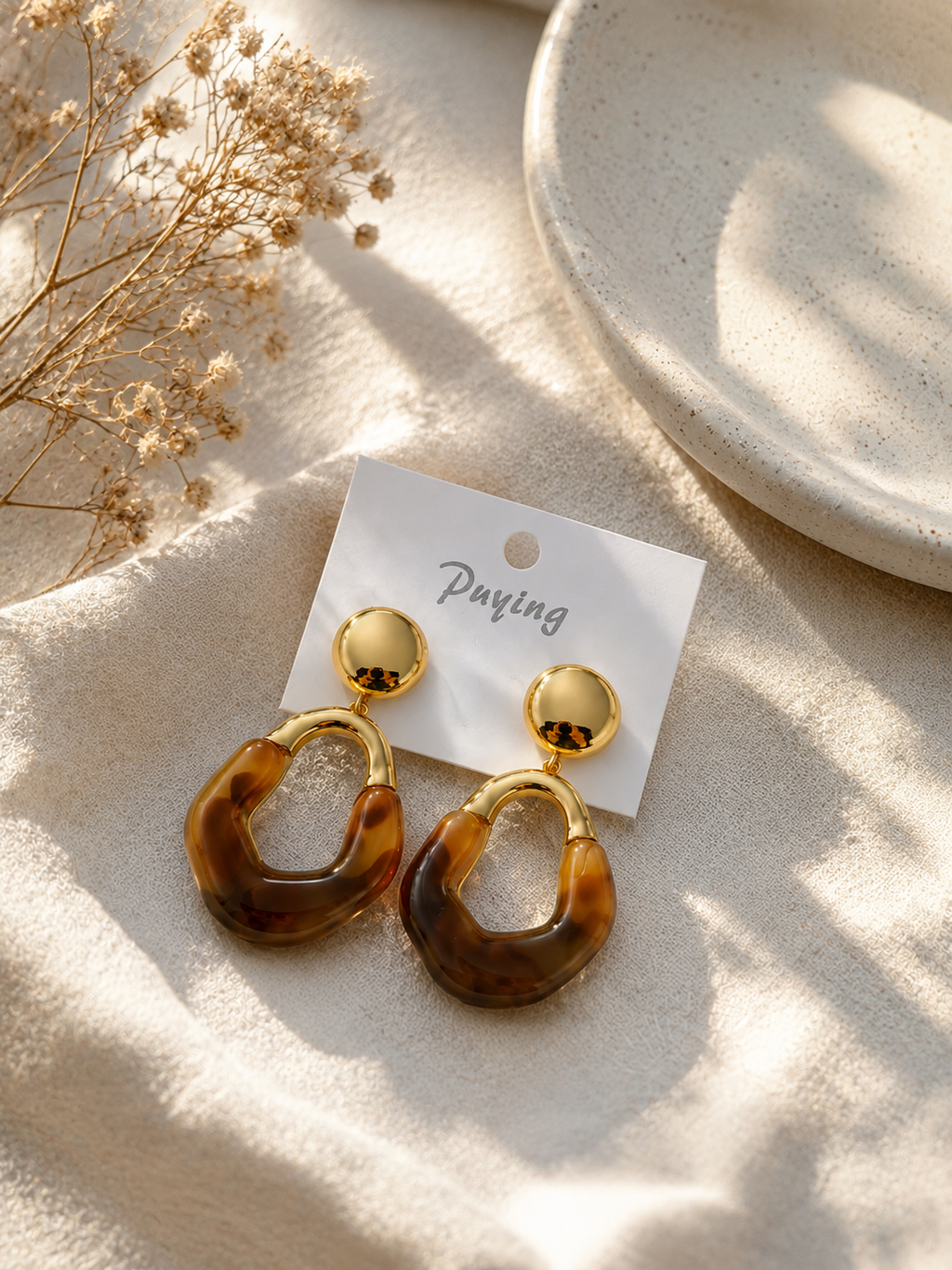 Boucles d’oreilles Élégance Ambre