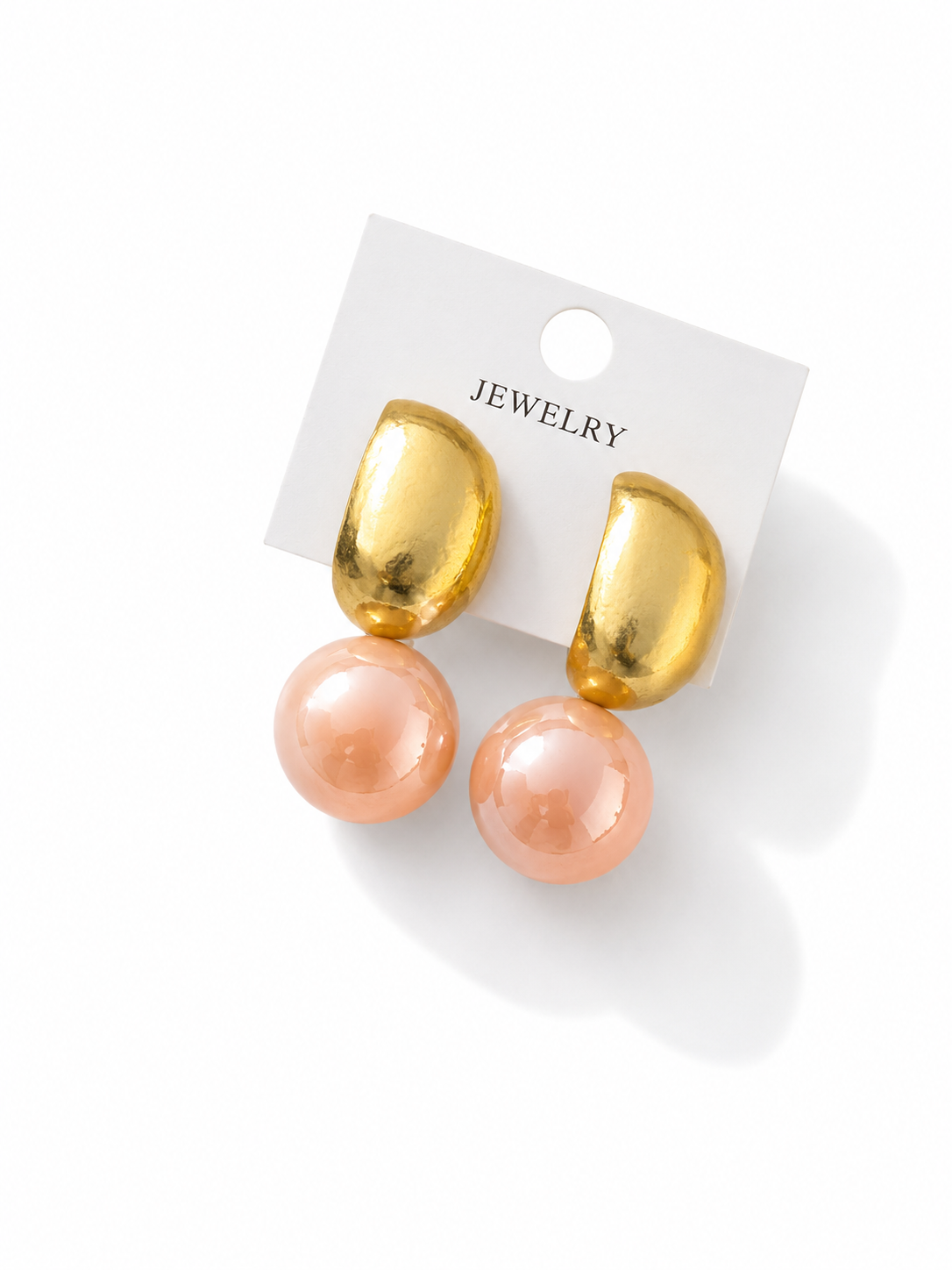 Boucles d’Oreilles Perle Dorée
