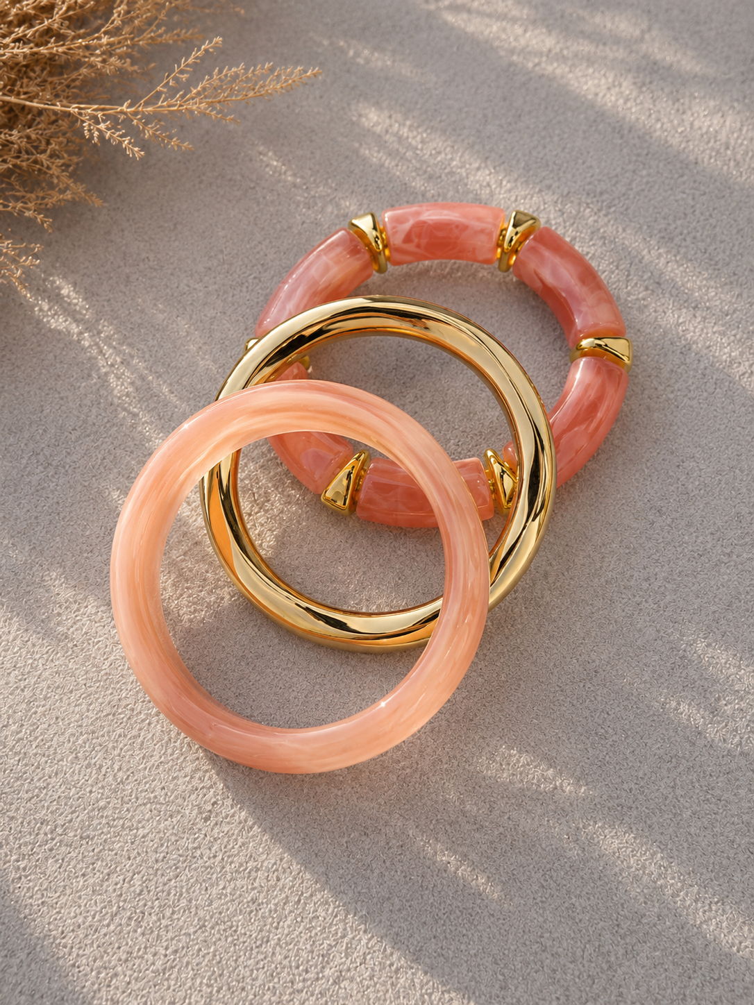 Bracelet Tendance Collection Résine & Doré.