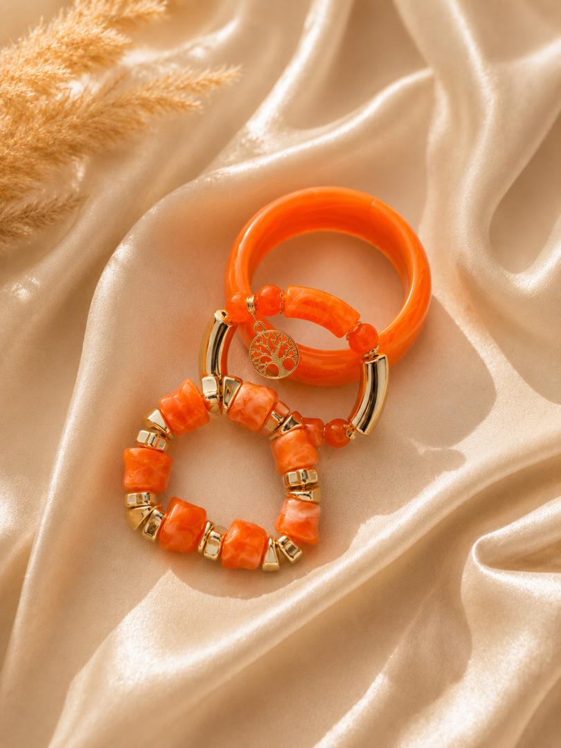 Bracelet Tendance Collection Résine & Doré.