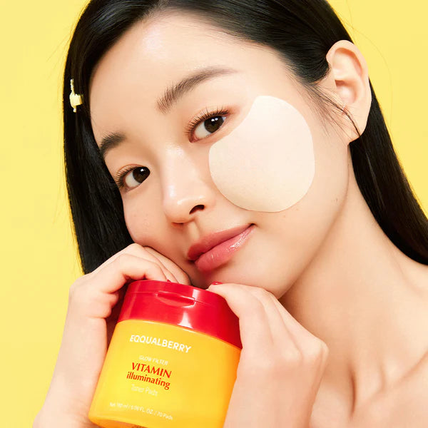 EQQUALBERRY Pads Tonifiants Éclaircissants à la Vitamine C