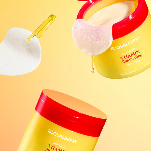 EQQUALBERRY Pads Tonifiants Éclaircissants à la Vitamine C